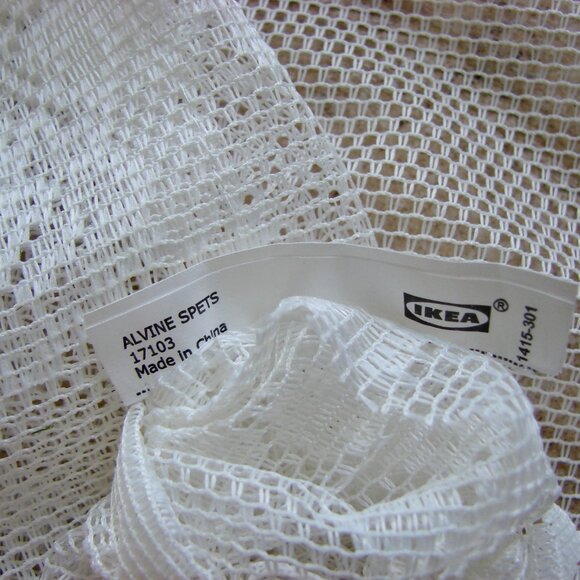 Lace Floral Curtains Ikea Alvine Svets 3 Panels Off White 57" x 98" - Picture 7 of 15